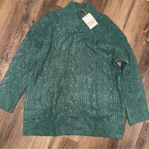 NWT Target Knox Rose Green Chunky Knit Sweater